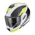 SCORPION flipback helmet EXO-TECH EVO TEAM moto scooter White / Neon yellow