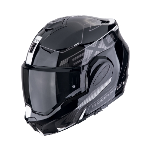 SCORPION flipback helmet EXO-TECH EVO TRAVELLER moto scooter Black / White