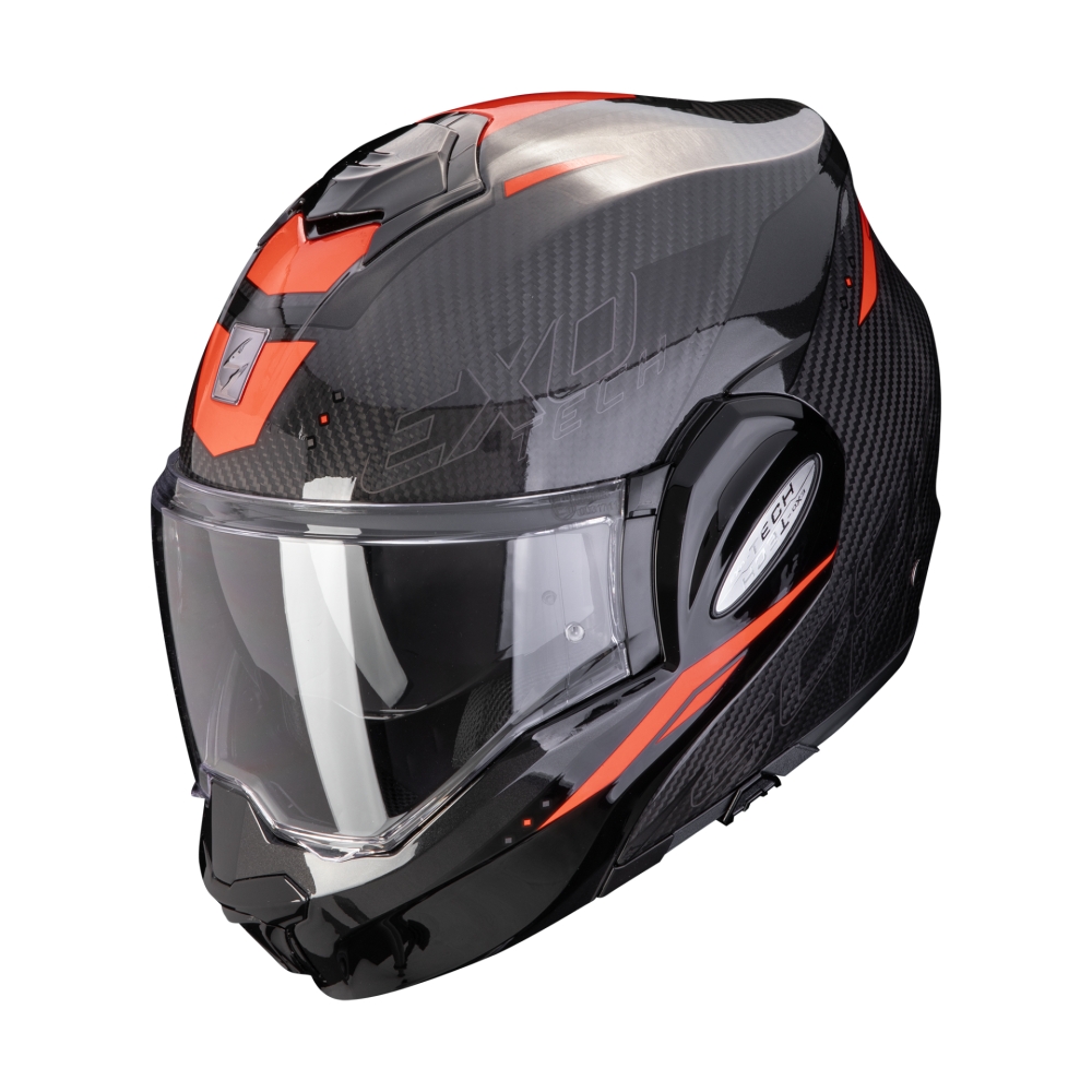 SCORPION modular helmet EXO-TECH EVO CARBON ROVER moto scooter Black / Red