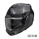 SCORPION casque modulaire EXO-TECH EVO CARBON ONYX moto scooter Noir