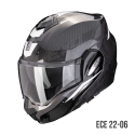 SCORPION casque modulaire EXO-TECH EVO CARBON ROVER moto scooter Noir / Blanc