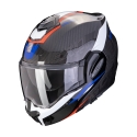 SCORPION casque modulaire EXO-TECH EVO CARBON ROVER moto scooter Noir / Rouge / Bleu