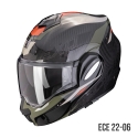 SCORPION modular helmet EXO-TECH EVO CARBON ROVER moto scooter Black / Green