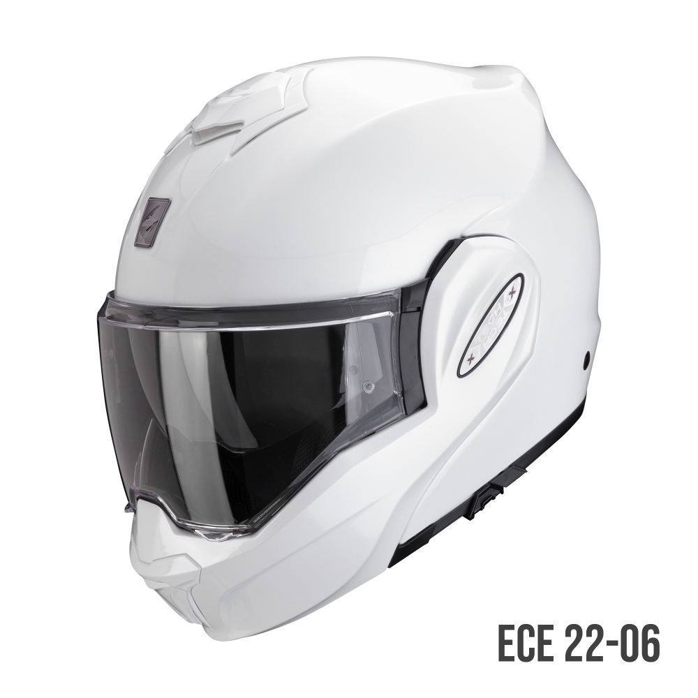 SCORPION casque modulaire EXO-TECH EVO PRO SOLID moto scooter Blanc Perle