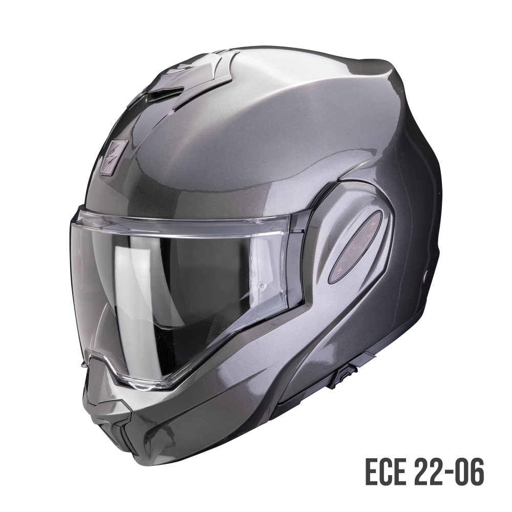 SCORPION casque modulaire EXO-TECH EVO PRO SOLID moto scooter Gris metal