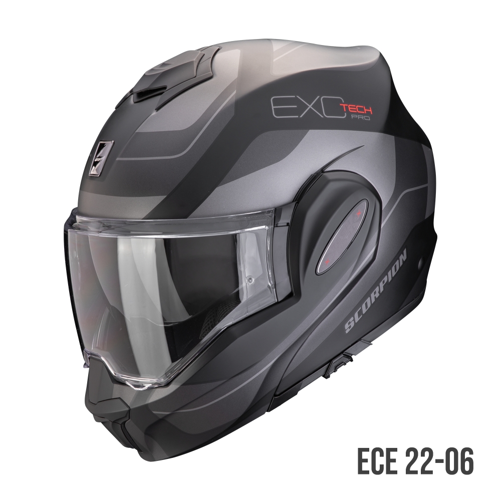 SCORPION flipback helmet EXO-TECH EVO PRO COMMUTA moto scooter Matte Black / Silver