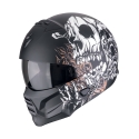 SCORPION casque modulaire EXO-COMBAT II GENESIS moto scooter Noir mat / Blanc / Or