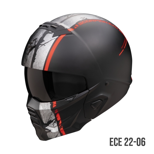 SCORPION modular helmet EXO-COMBAT II LORD moto scooter Matte Black / White / Gold