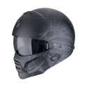 SCORPION modular helmet EXO-COMBAT II SPIDERWEB moto scooter Matte Black / Silver