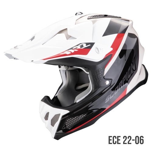 SCORPION casque cross VX-22 AIR BETA moto scooter Sable / Blanc