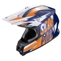 SCORPION casque cross VX-16 EVO AIR SLANTER moto scooter Bleu / Orange