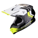 SCORPION casque cross VX-16 EVO AIR FUSION moto scooter Noir / Jaune fluo