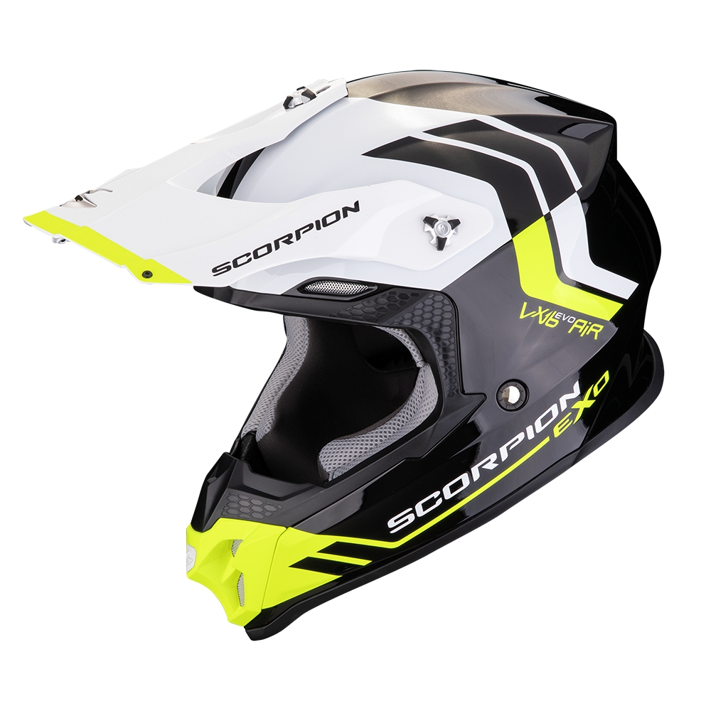 SCORPION cross helmet VX-16 EVO AIR FUSION moto scooter Black / Neon yellow