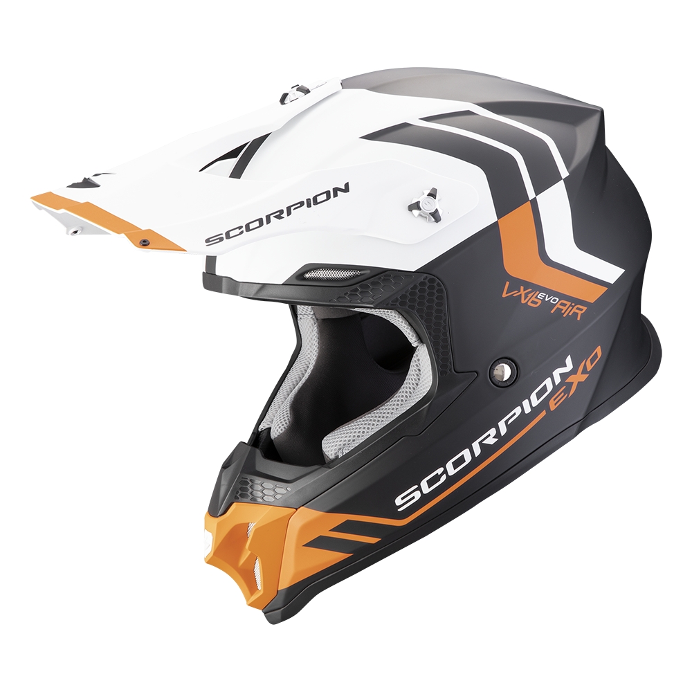 SCORPION cross helmet VX-16 EVO AIR FUSION moto scooter Matte black / Orange