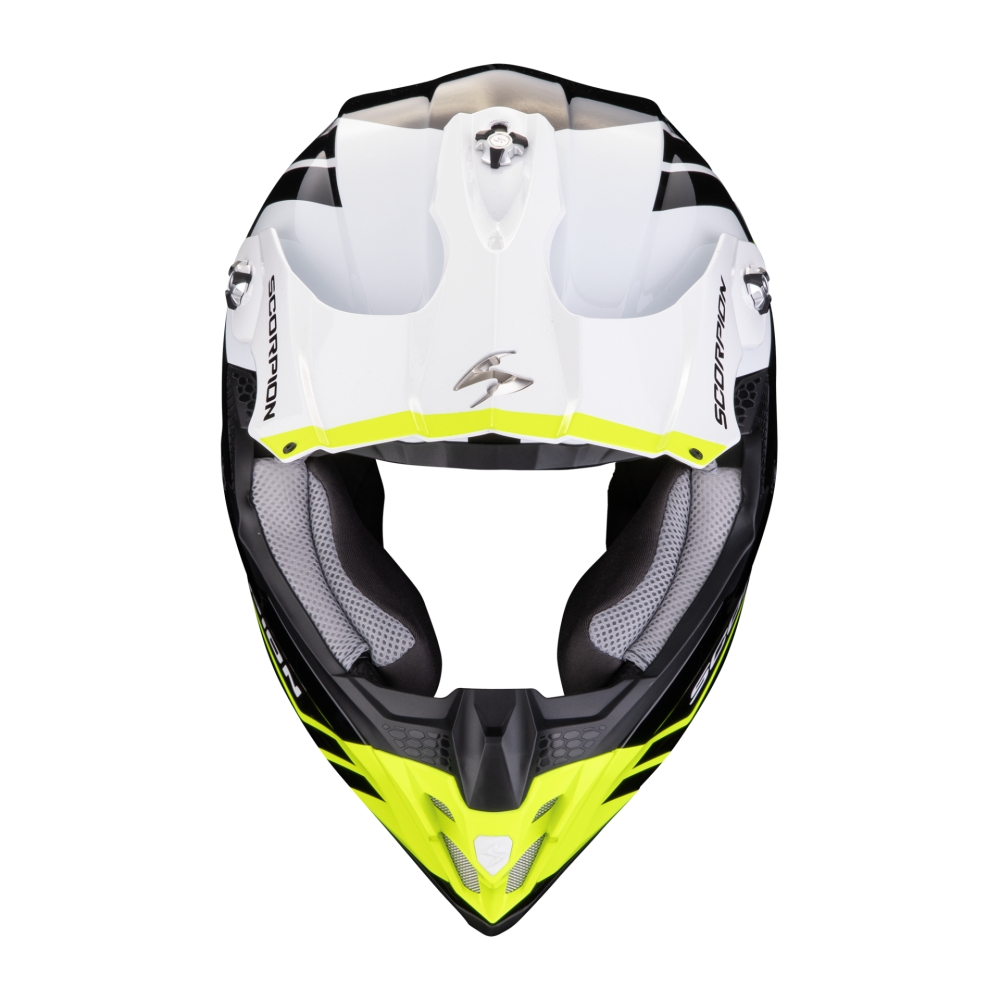 SCORPION casque cross VX-16 EVO AIR FUSION moto scooter Noir / Jaune fluo