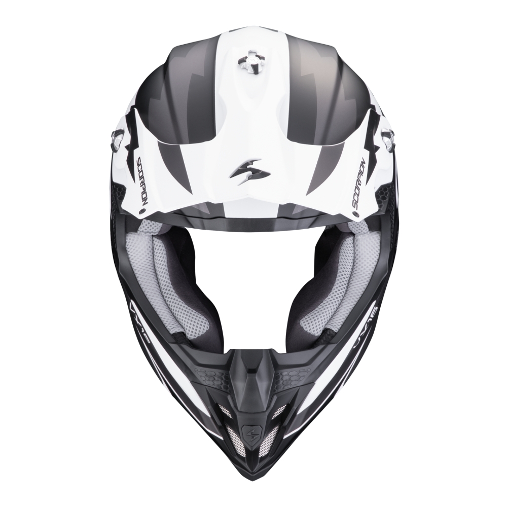 SCORPION casque cross VX-16 EVO AIR SLANTER moto scooter Noir mat / Argent