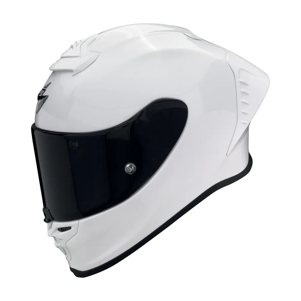 SCORPION casque intégral EXO-R1 EVO AIR FIM Racing SOLID moto scooter Blanc Perle