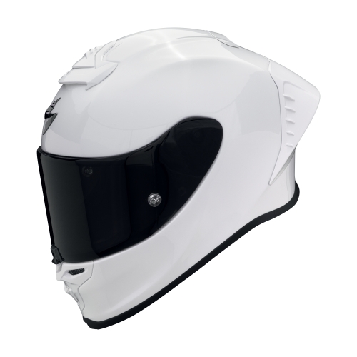 SCORPION casque intégral EXO-R1 EVO AIR FIM Racing SOLID moto scooter Blanc Perle