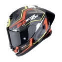 SCORPION casque intégral EXO-R1 EVO II AIR COUP moto scooter Noir / Rouge / Jaune fluo