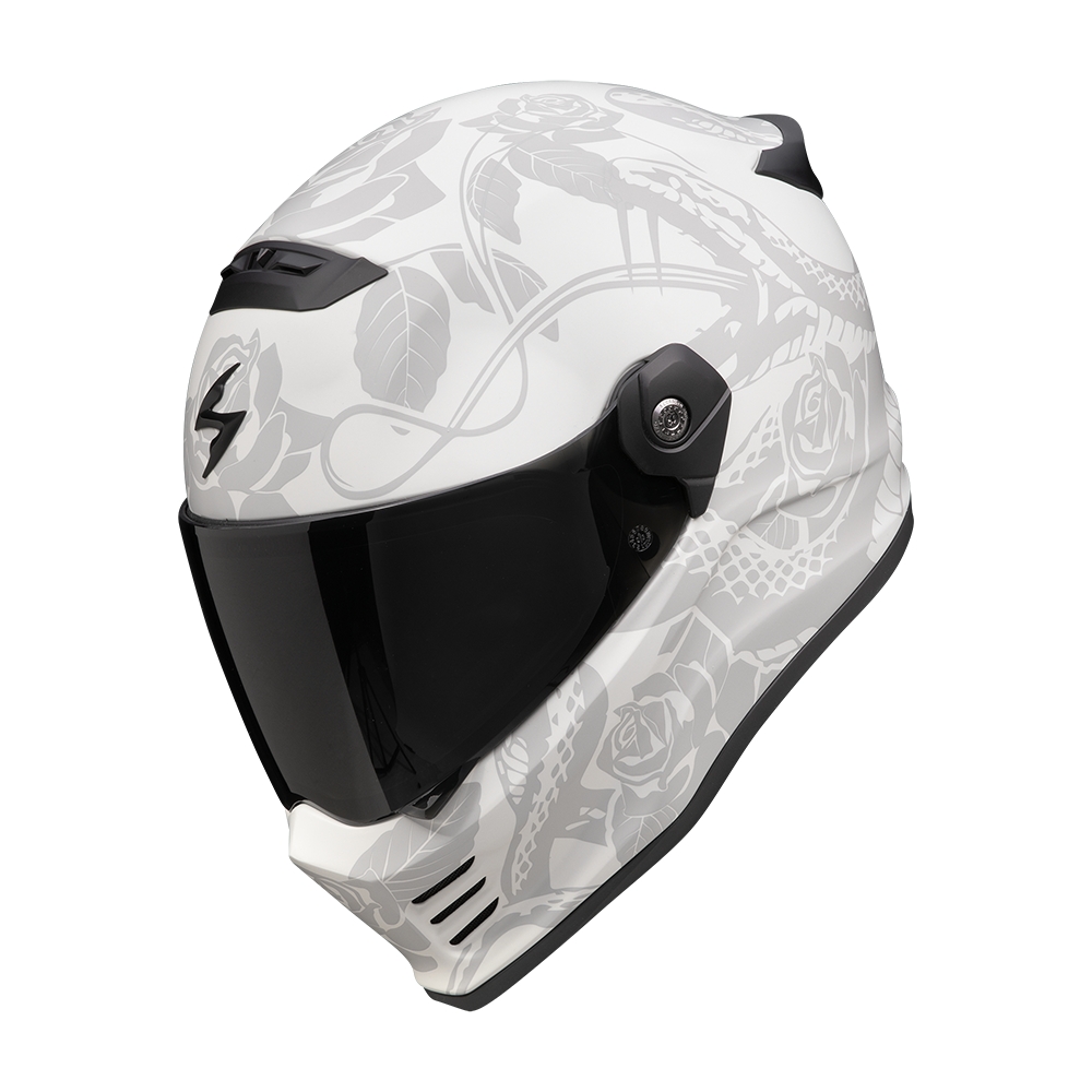 SCORPION casque modulaire COVERT-FX DRAGON moto scooter Gris clair / Argent