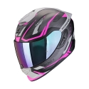 SCORPION casque intégral EXO-1400 EVO II AIR ACCORD moto scooter Noir mat / Rose