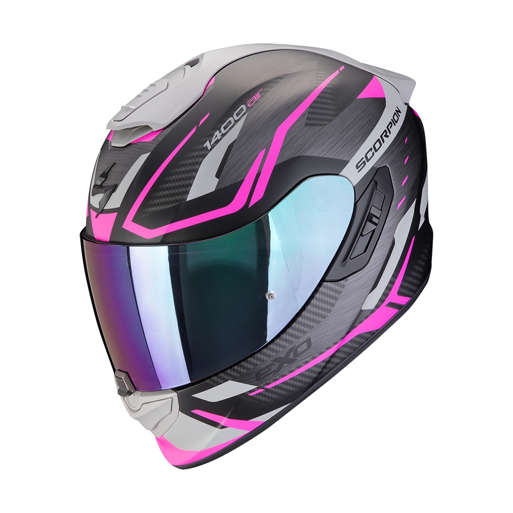 SCORPION casque intégral EXO-1400 EVO II AIR ACCORD moto scooter Noir mat / Rose