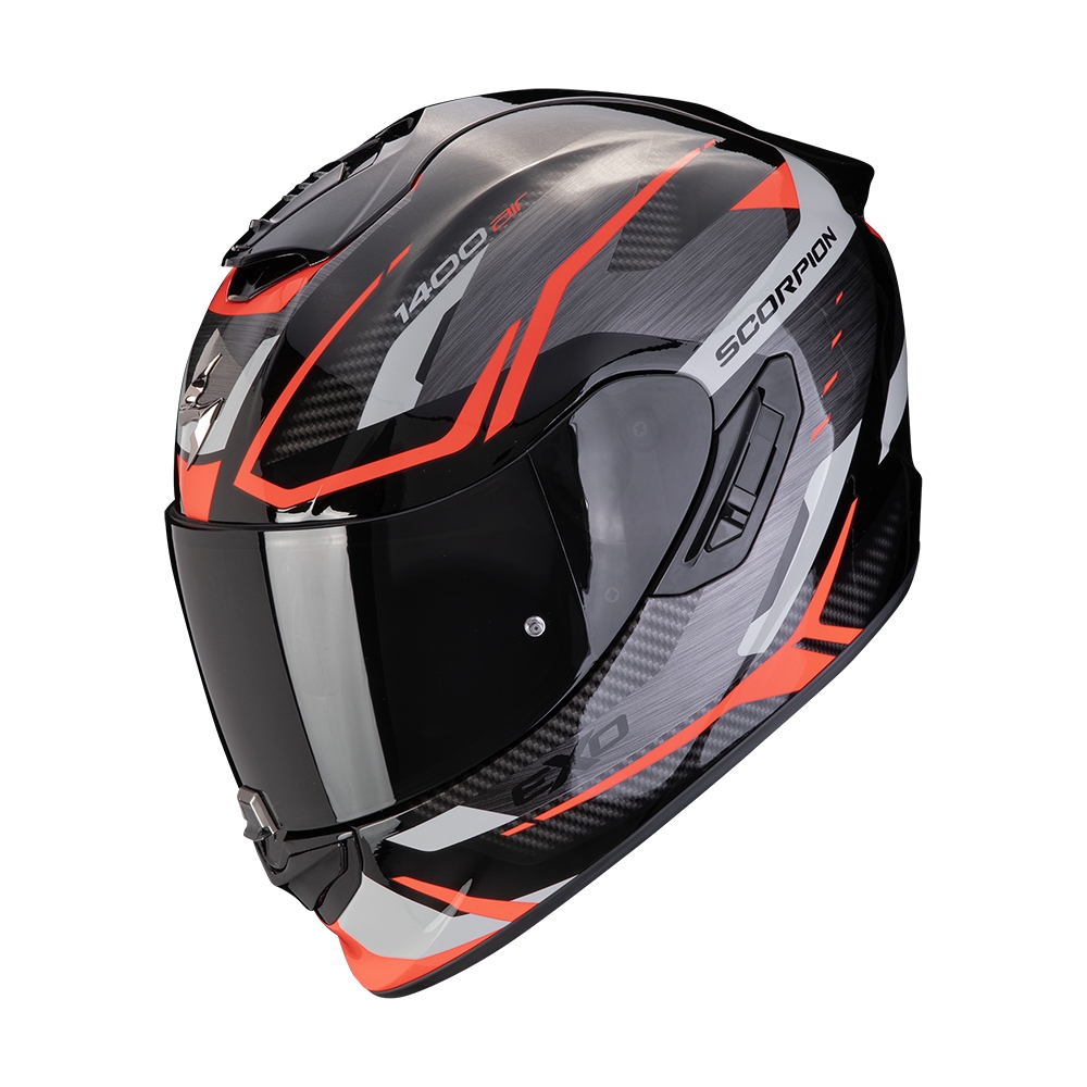 SCORPION fullface helmet EXO-1400 EVO II AIR ACCORD moto scooter Grey / Red