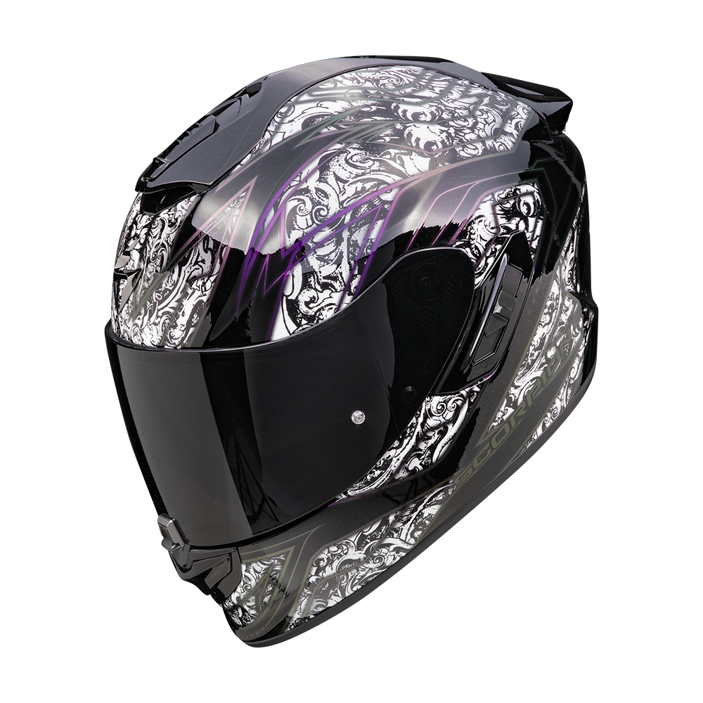 SCORPION casque intégral EXO-1400 EVO II AIR FANTASY moto scooter Noir / Blanc