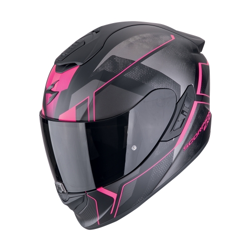 SCORPION fullface helmet EXO-1400 EVO II AIR INTENSIO moto scooter Matte black / Pink