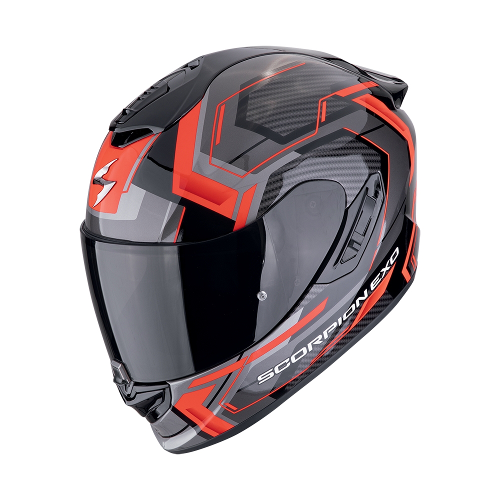 SCORPION fullface helmet EXO-1400 EVO II AIR LINART moto scooter Black / Red