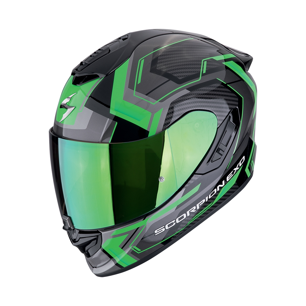 SCORPION casque intégral EXO-1400 EVO II AIR LINART moto scooter Noir / Vert