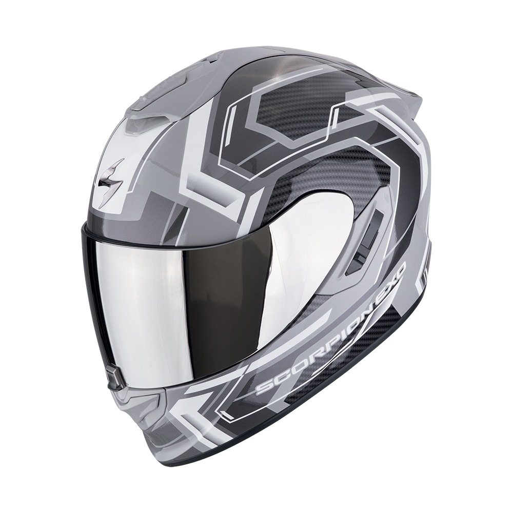 SCORPION casque intégral EXO-1400 EVO II AIR LINART moto scooter Gris / Blanc