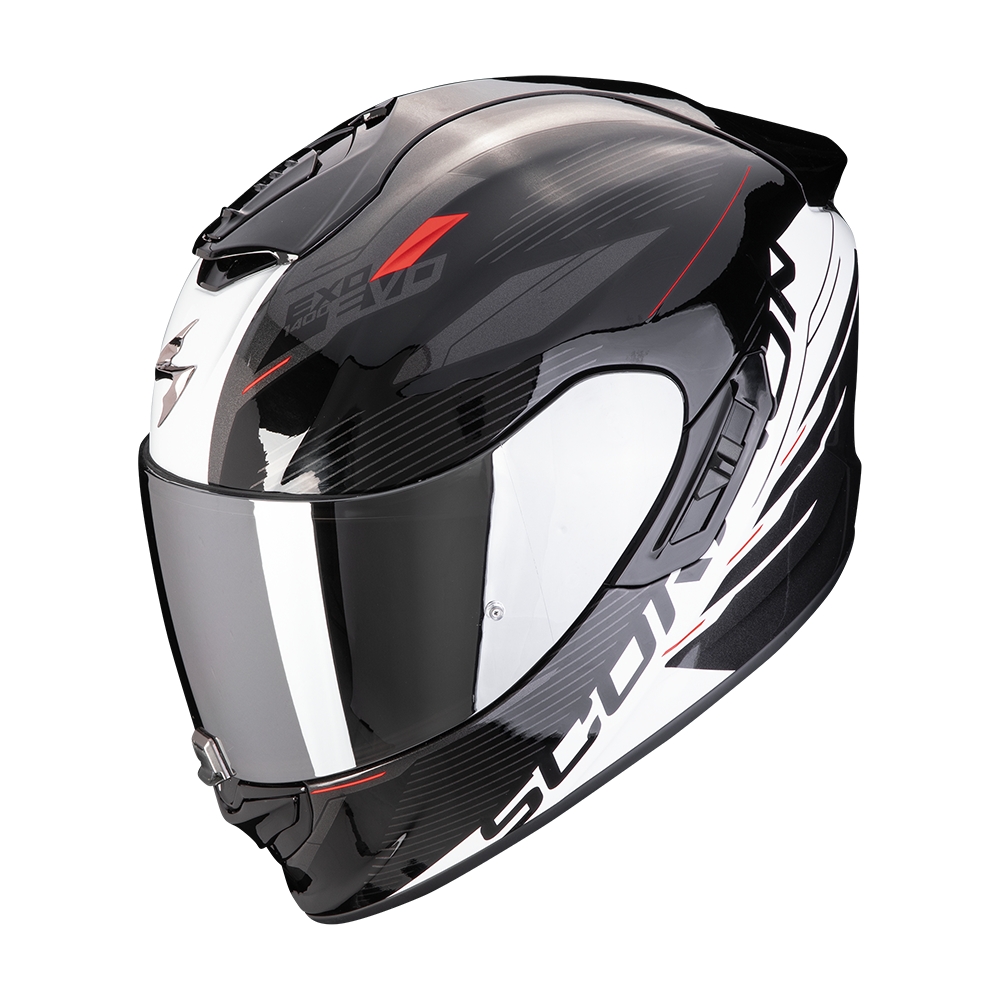 SCORPION casque intégral EXO-1400 EVO II AIR LUMA moto scooter Noir / Blanc