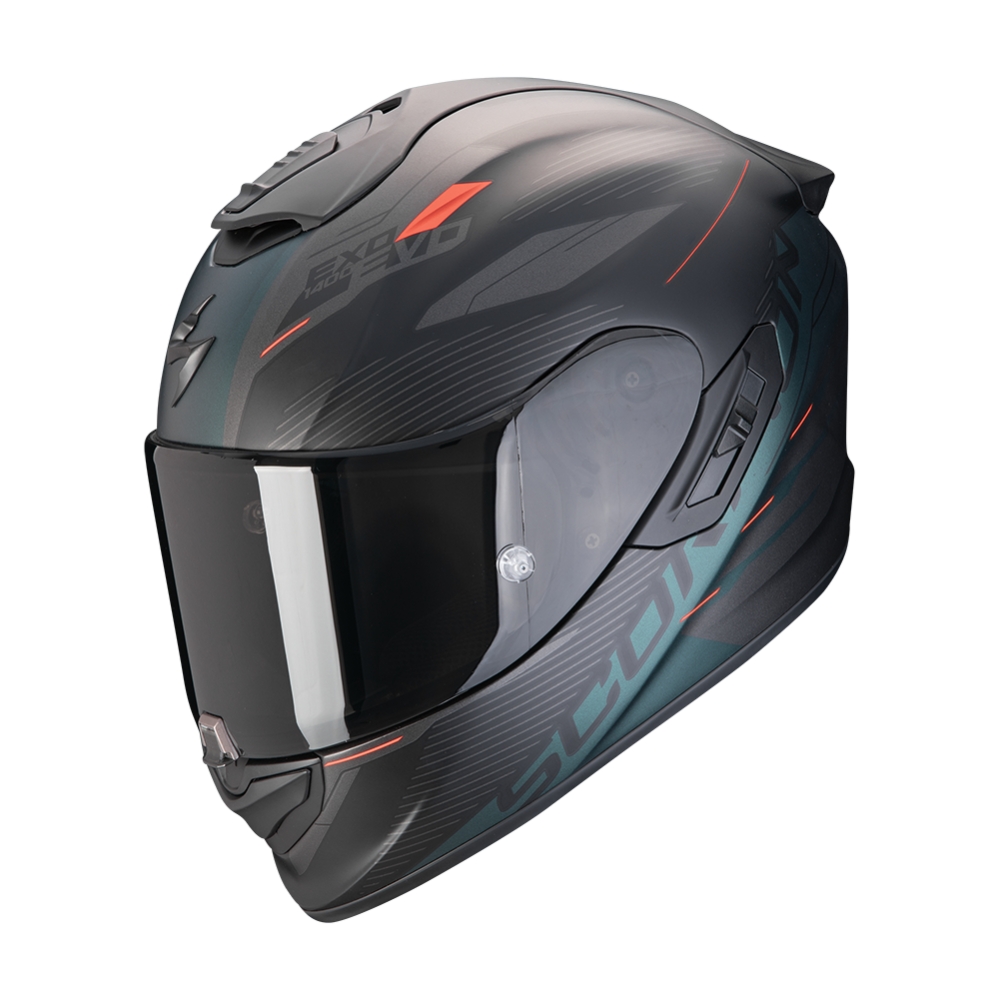 SCORPION fullface helmet EXO-1400 EVO II AIR LUMA moto scooter Matte black / Green