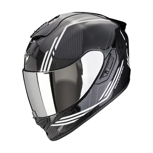 SCORPION casque intégral EXO-1400 EVO II CARBON AIR REIKA moto scooter Noir / Blanc