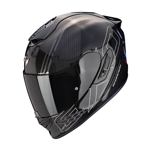 SCORPION casque intégral EXO-1400 EVO II CARBON AIR REIKA moto scooter Noir / Argent / Bleu