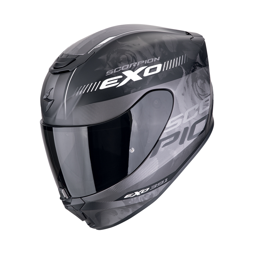 SCORPION casque intégral EXO-391 AVA moto scooter Noir mat / Argent