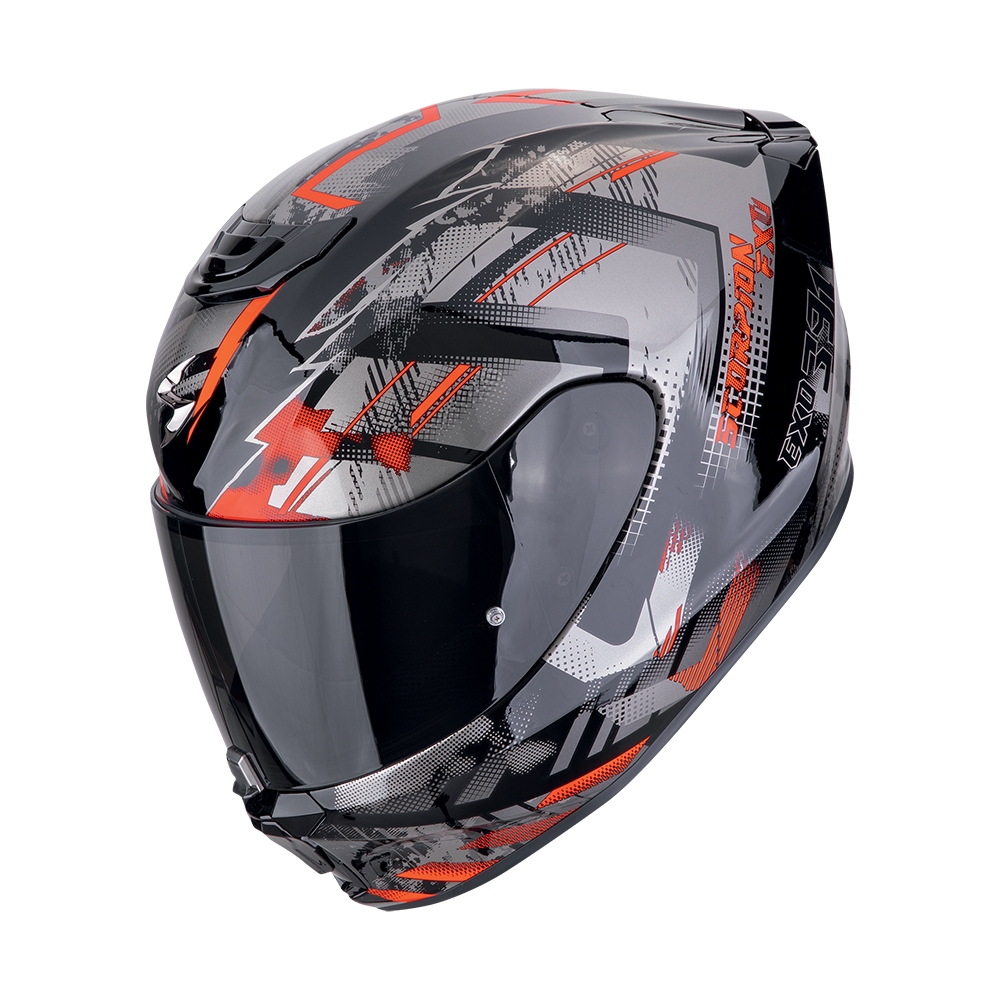 SCORPION fullface helmet EXO-391 CLUTTER moto scooter Black / Red