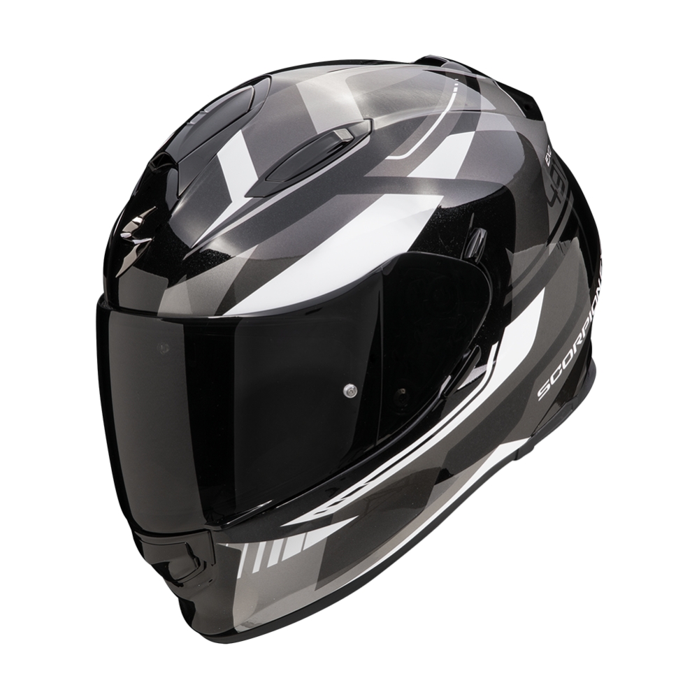 SCORPION casque intégral EXO-491 ABILIS moto scooter Noir / Argent / Blanc