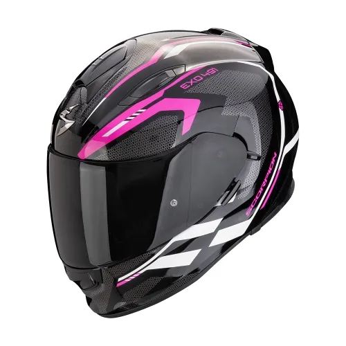 SCORPION casque intégral EXO-491 KRIPTA moto scooter Noir / Rose / Blanc