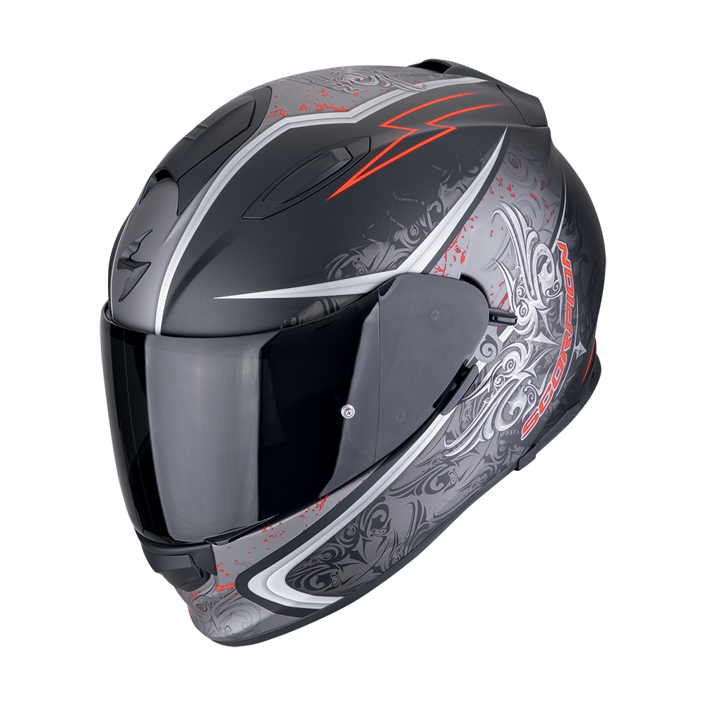 SCORPION casque intégral EXO-491 RUN moto scooter Noir mat / Rouge