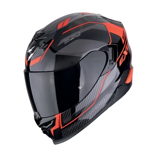 SCORPION casque intégral EXO-520 EVO AIR LENA moto scooter Noir / Rouge