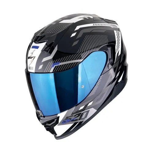 SCORPION casque intégral EXO-520 EVO AIR RANKA moto scooter Noir / Blanc / Bleu