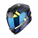 SCORPION fullface helmet EXO-520 EVO AIR SENSUS moto scooter Black / Blue / Neon yellow