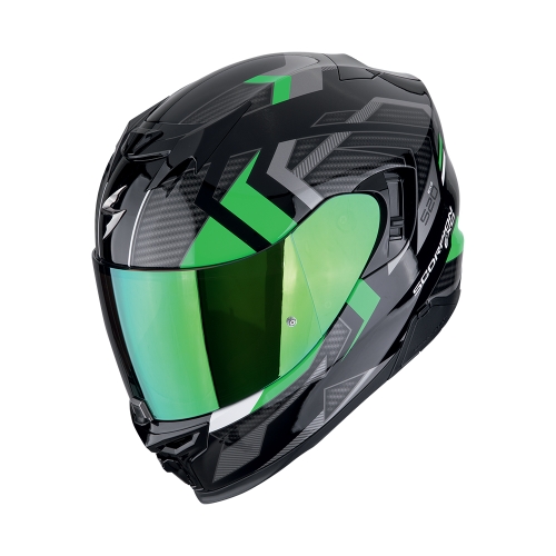 SCORPION fullface helmet EXO-520 EVO AIR SENSUS moto scooter Black / Green