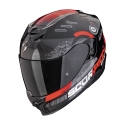 SCORPION fullface helmet EXO-520 EVO AIR TITAN moto scooter Black metal / Red