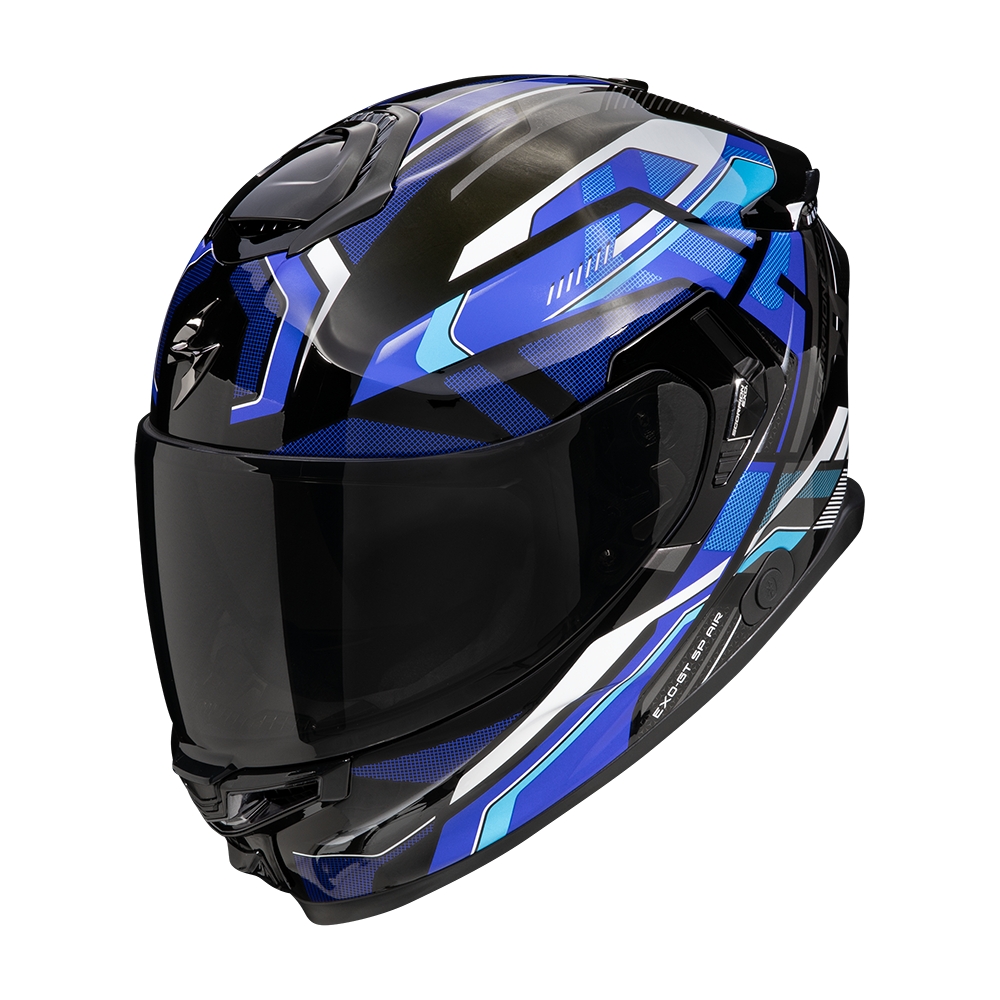 SCORPION fullface helmet EXO-GT SP AIR AUGUSTA moto scooter Black / Grey / Blue