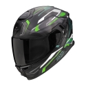 SCORPION casque intégral EXO-GT SP AIR AUGUSTA moto scooter Noir / Gris / Vert