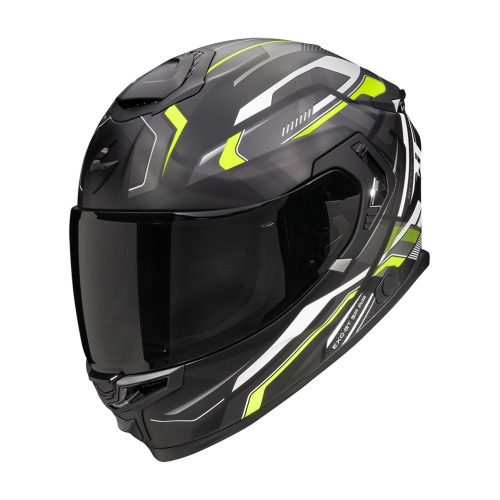 SCORPION fullface helmet EXO-GT SP AIR AUGUSTA moto scooter Matte Black / Grey / Neon Yellow