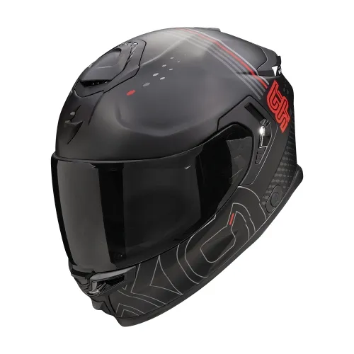 SCORPION casque intégral EXO-GT SP AIR TECHLANE moto scooter Noir mat / Gris / Rouge